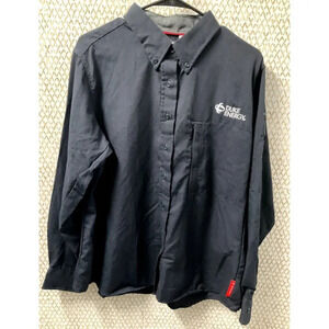 Bulwark Shirt Men XL Flame Resistance Black Long Sleeve Collared Button Closure‎